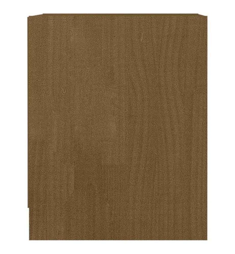 Nachttisch Honigbraun 35,5x33,5x41,5 cm Massivholz Kiefer