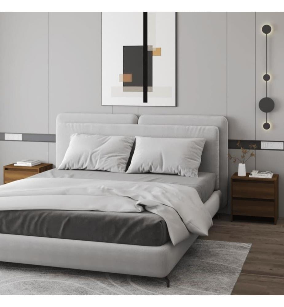 Nachttische 2 Stk. Braun Eichen-Optik 45x34,5x44,5 cm