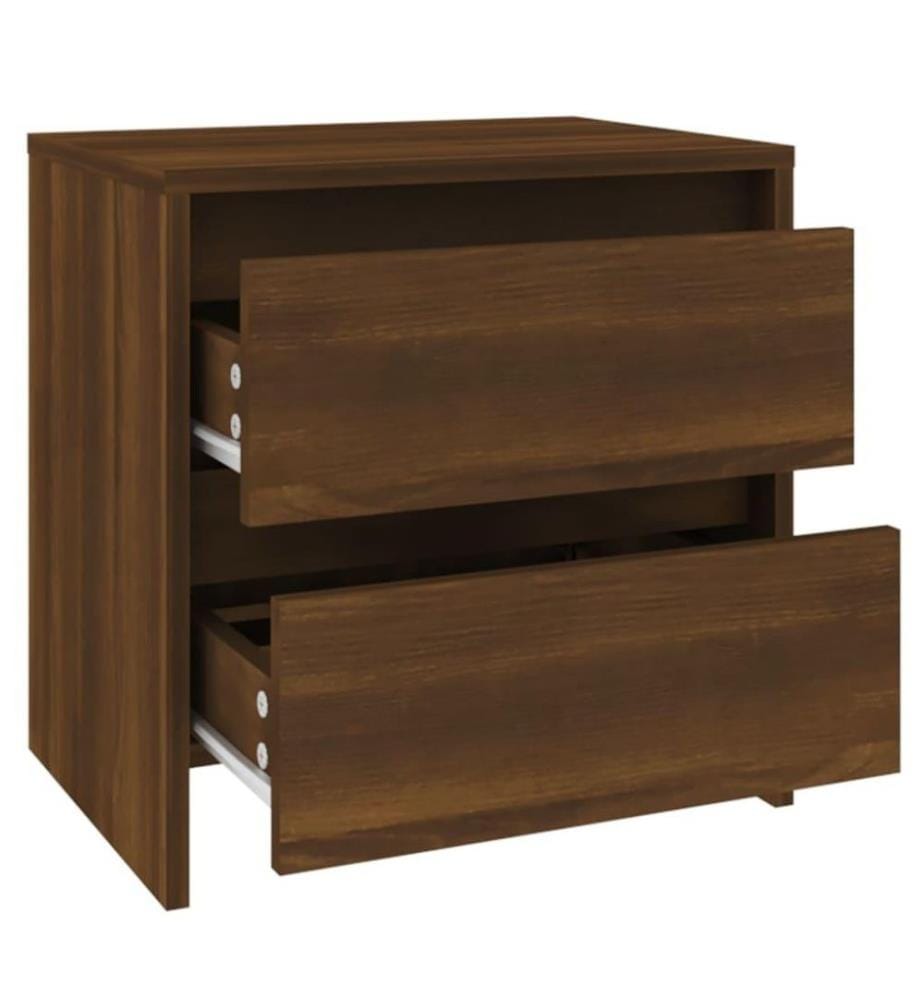 Nachttische 2 Stk. Braun Eichen-Optik 45x34,5x44,5 cm