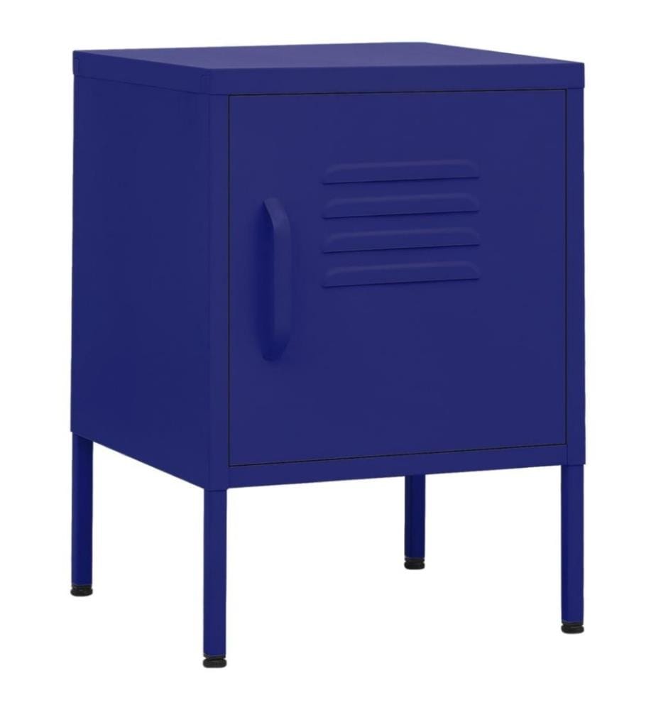 Nachttisch Marineblau 35x35x51 cm Stahl