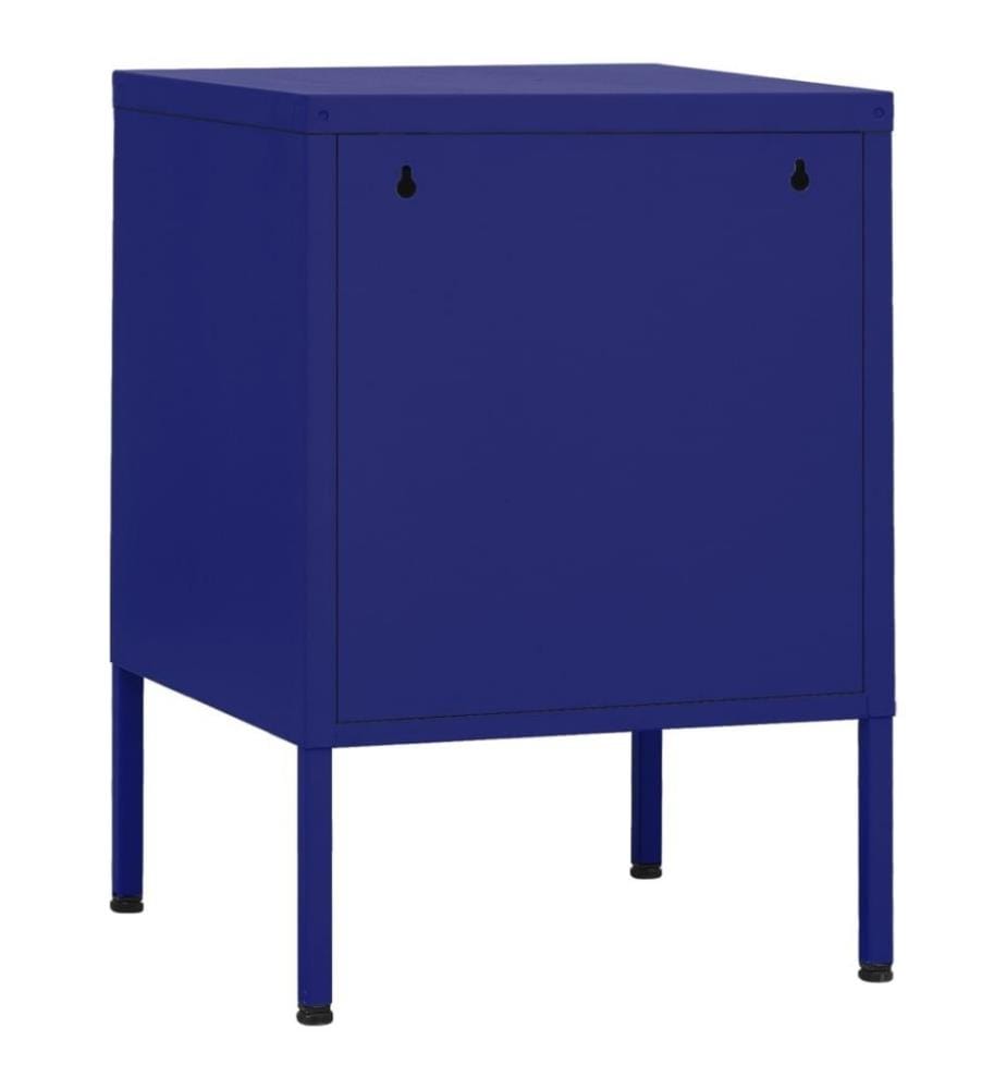 Nachttisch Marineblau 35x35x51 cm Stahl