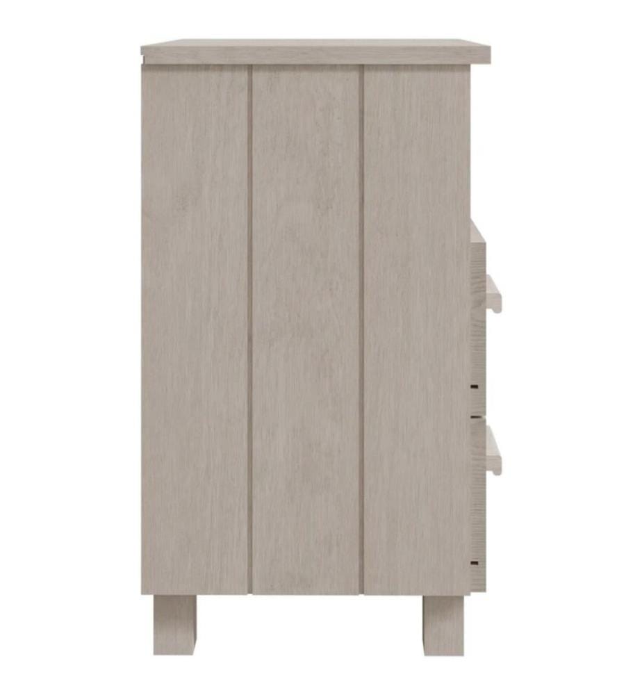 Nachttische 2 Stk. Weiss 40x35x62 cm Massivholz Kiefer