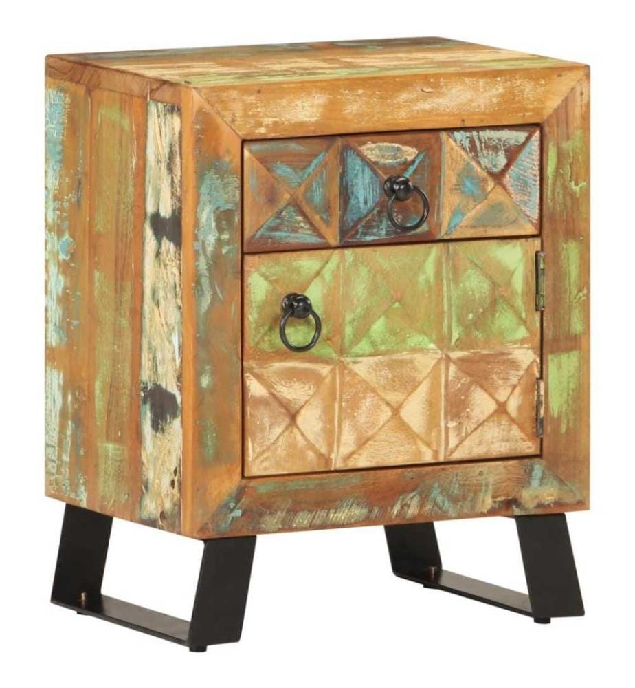 Table de chevet 40x30x50 cm Bois de récupération massif