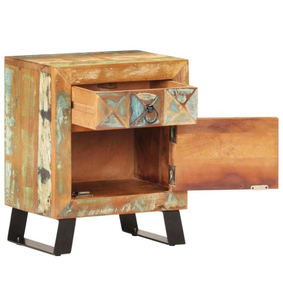 Nachttisch 40x30x50 cm Recyceltes Massivholz