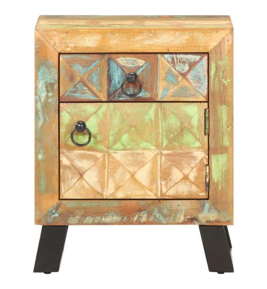 Nachttisch 40x30x50 cm Recyceltes Massivholz