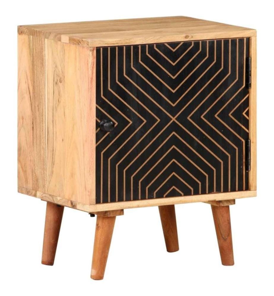 Nachttisch 40x30x50 cm Massivholz Akazie