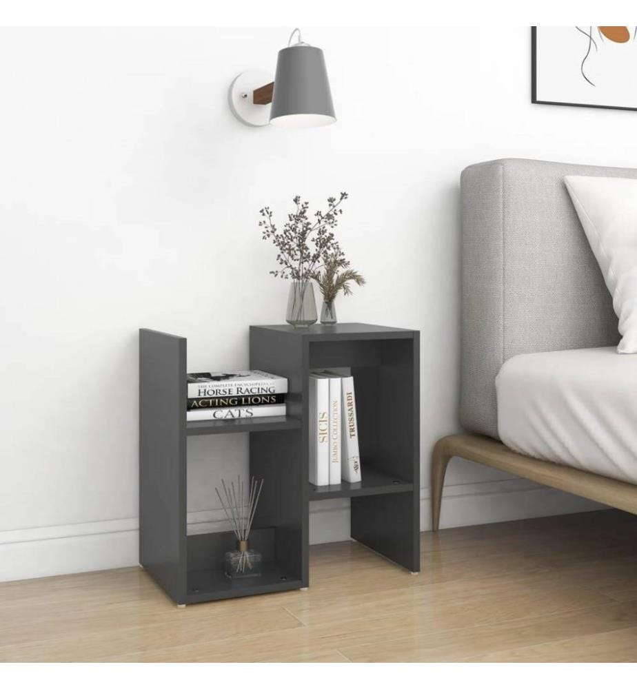 Nachttische 2 Stk. Grau 50x30x51,5 cm Holzwerkstoff