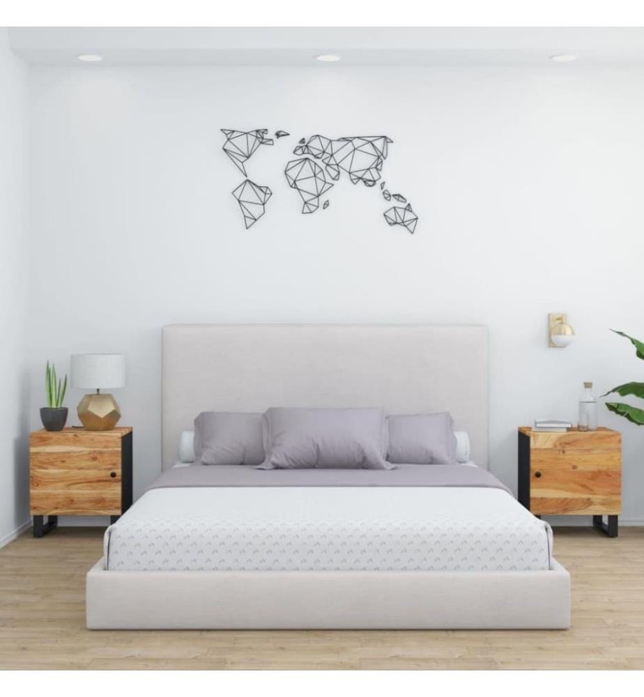 Nachttische 2 Stk. 40x33x46 cm Massivholz Akazie