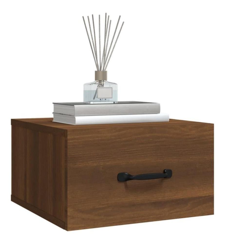 Wand-Nachttisch Braun Eichen-Optik 35x35x20 cm