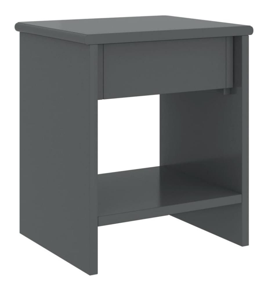 Nachttisch Dunkelgrau 35x30x40 cm Kiefer Massivholz