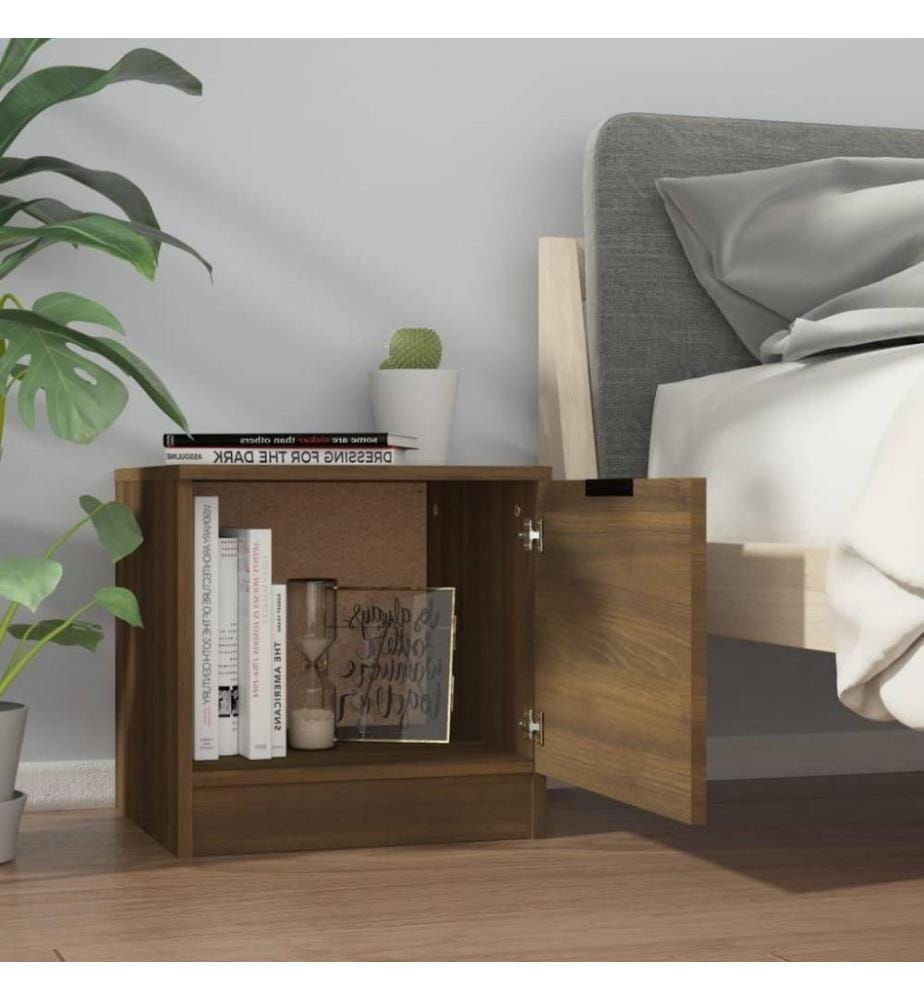 Nachttische 2 Stk. Braun Eiche 40x39x40 cm