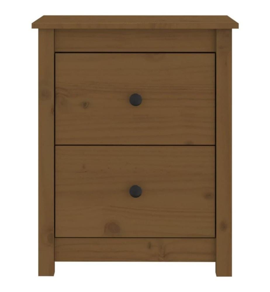 Nachttische 2 Stk. Honigbraun 50x35x61,5 cm Massivholz Kiefer