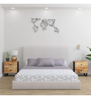 Nachttische 2 Stk. 40x33x46 cm Massivholz Mango