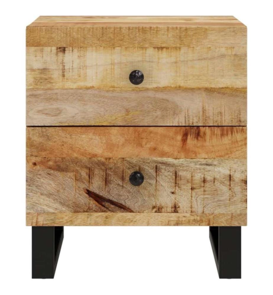 Nachttische 2 Stk. 40x33x46 cm Massivholz Mango