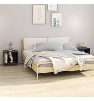 Tables de chevet 2 pcs Gris 40x30x40 cm Bois de pin solide