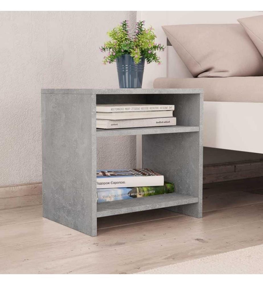 Nachttisch Betongrau 40x30x40 cm Holzwerkstoff