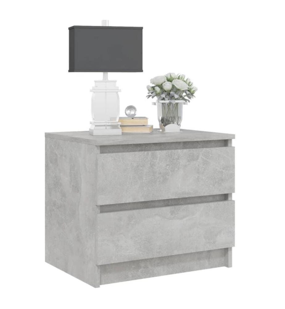 Nachttisch Betongrau 50x39x43,5 cm Holzwerkstoff