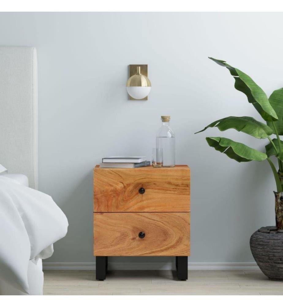 Nachttisch 40x33x46 cm Massivholz Akazie