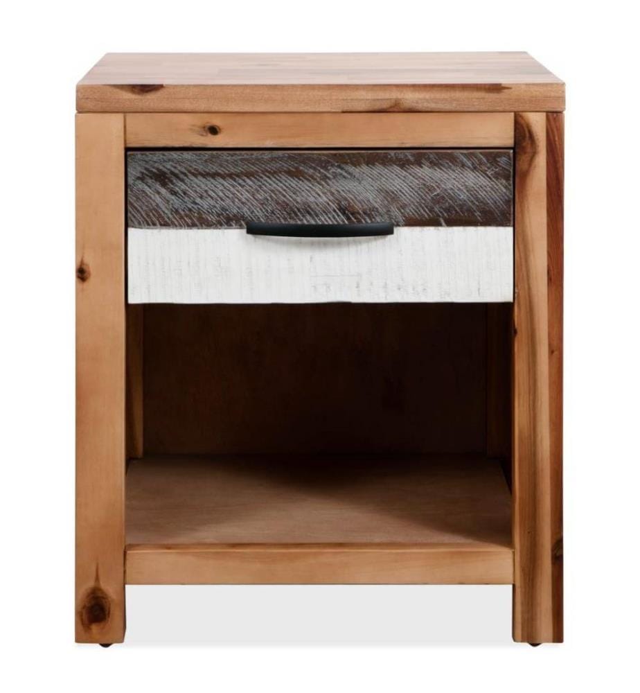 Nachttisch Massivholz Akazie 40x30x48 cm