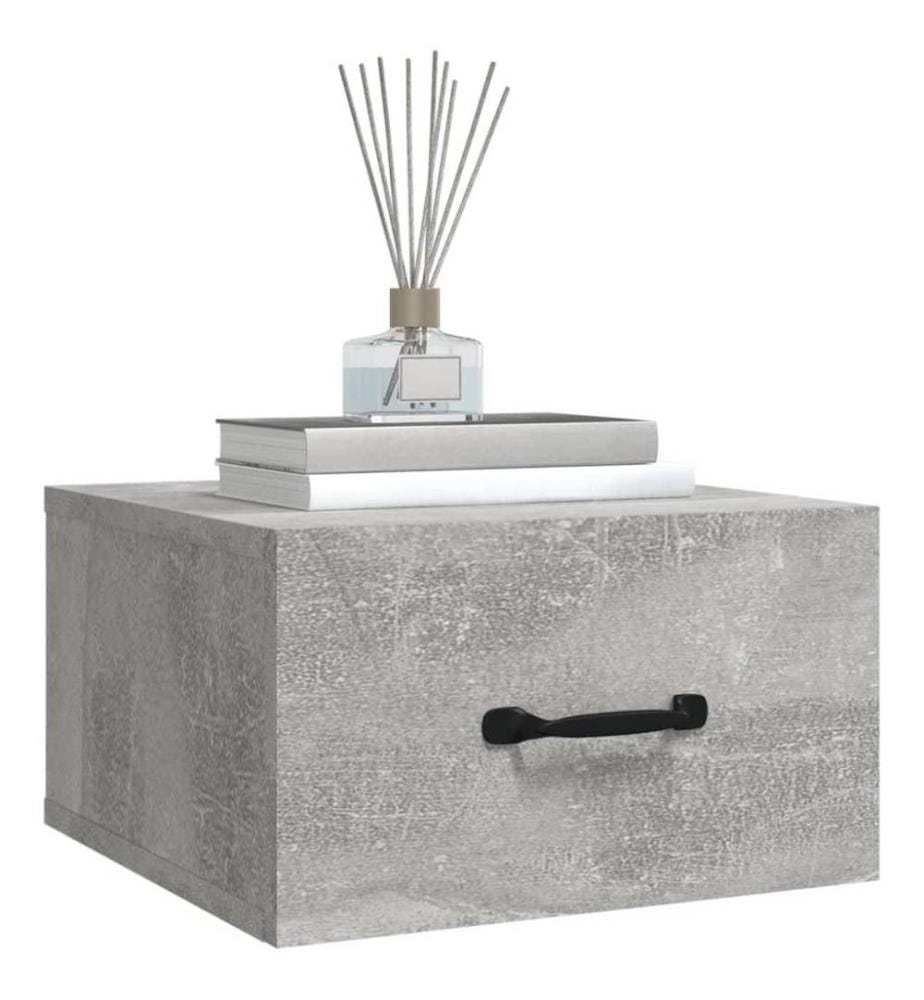 Wand-Nachttisch Betongrau 35x35x20 cm