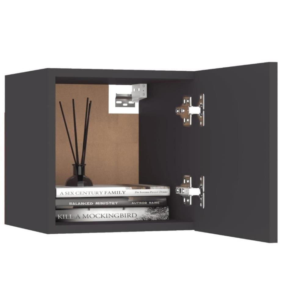 Nachttisch Grau 30,5x30x30 cm Holzwerkstoff