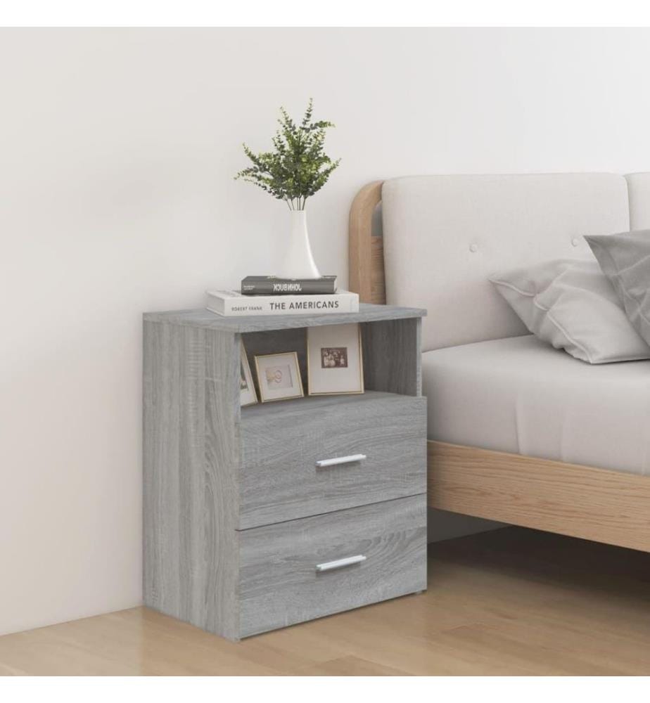 Nachttisch Grau Sonoma 50x32x60 cm