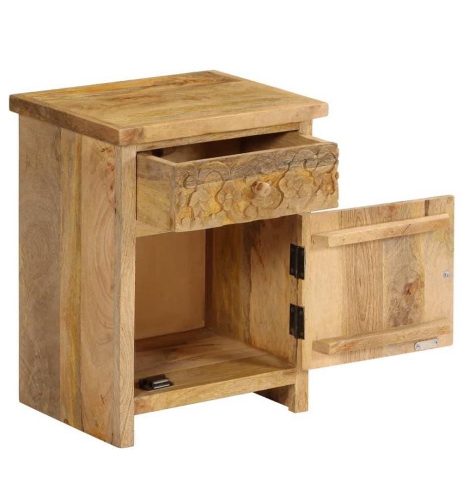 Nachttisch Mangoholz Massiv 40 x 30 x 50 cm