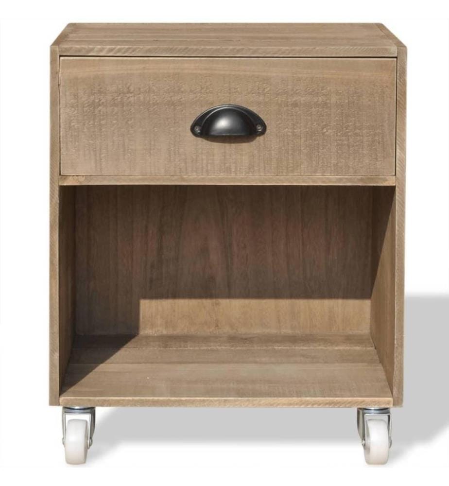 Nachttisch Braun 2 Stk Massivholz