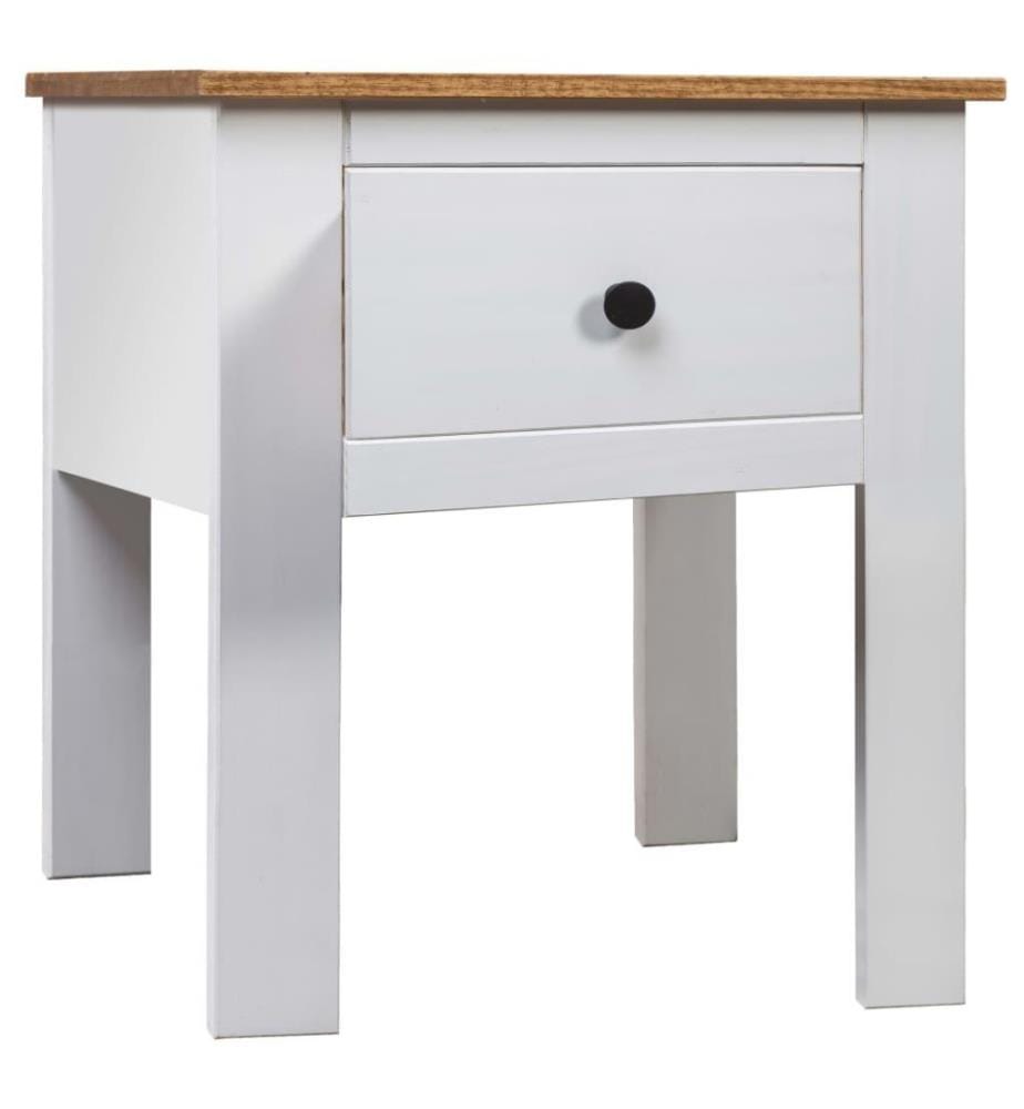 Nachttisch Weiss 46x40x57 cm Kiefernholz Panama