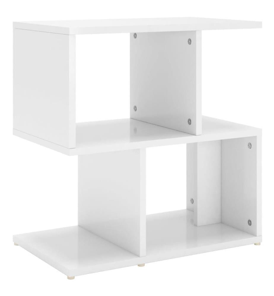 Nachttisch Hochglanz-Weiss 50x30x51,5 cm Holzwerkstoff