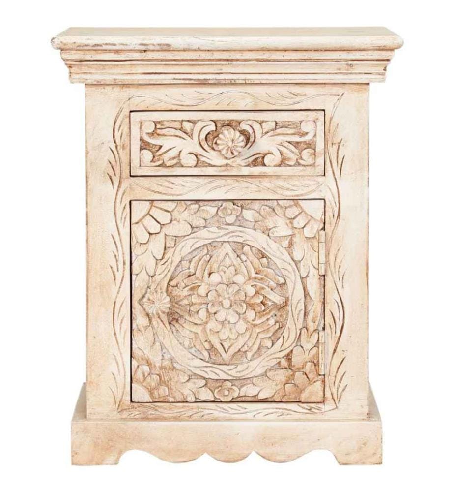 Nachttisch 40x30x50 cm Massivholz Mango