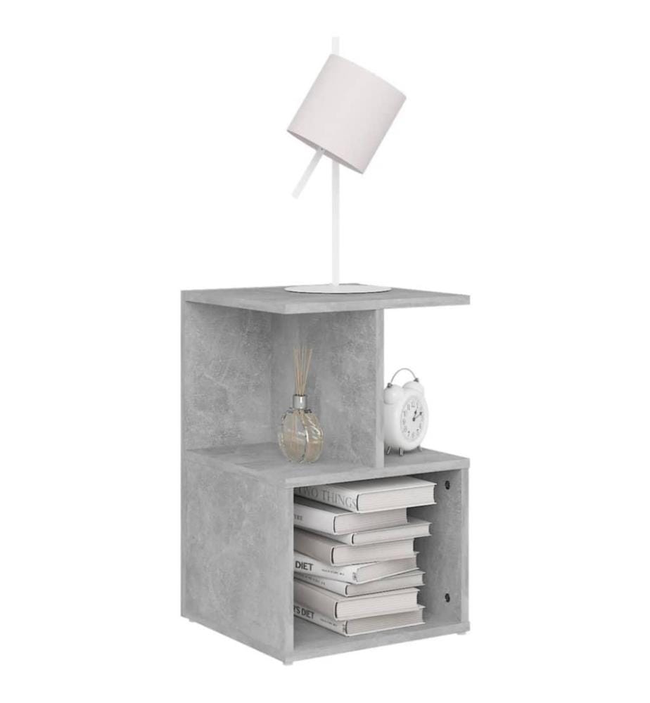 Nachttische 2 Stk. Betongrau 35x35x55 cm Holzwerkstoff