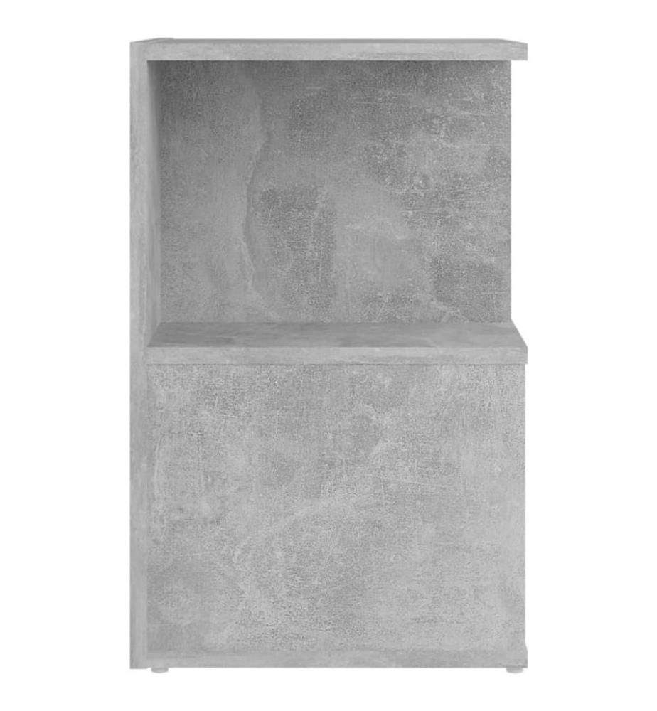 Nachttische 2 Stk. Betongrau 35x35x55 cm Holzwerkstoff