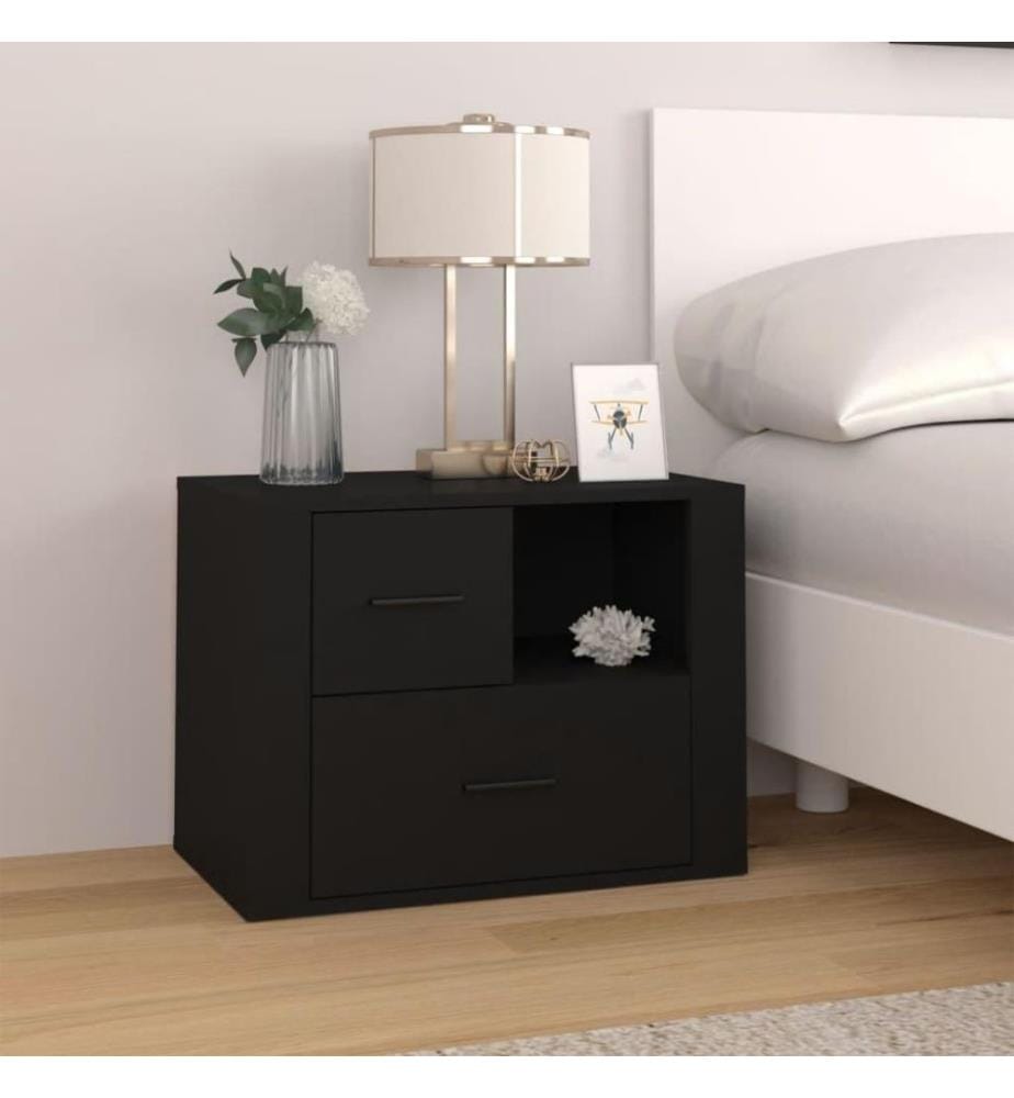 Nachttisch Schwarz 60x36x45 cm Holzwerkstoff