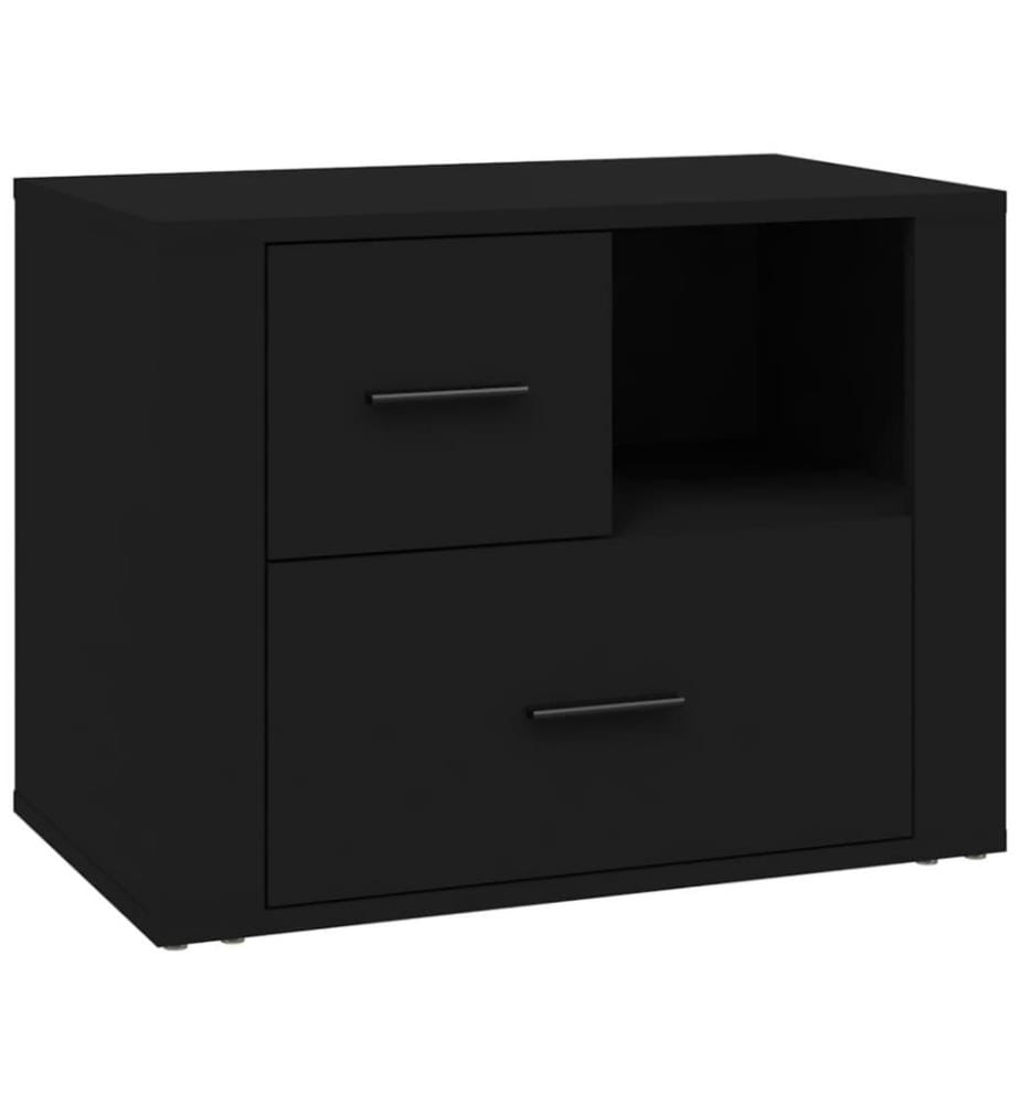 Nachttisch Schwarz 60x36x45 cm Holzwerkstoff