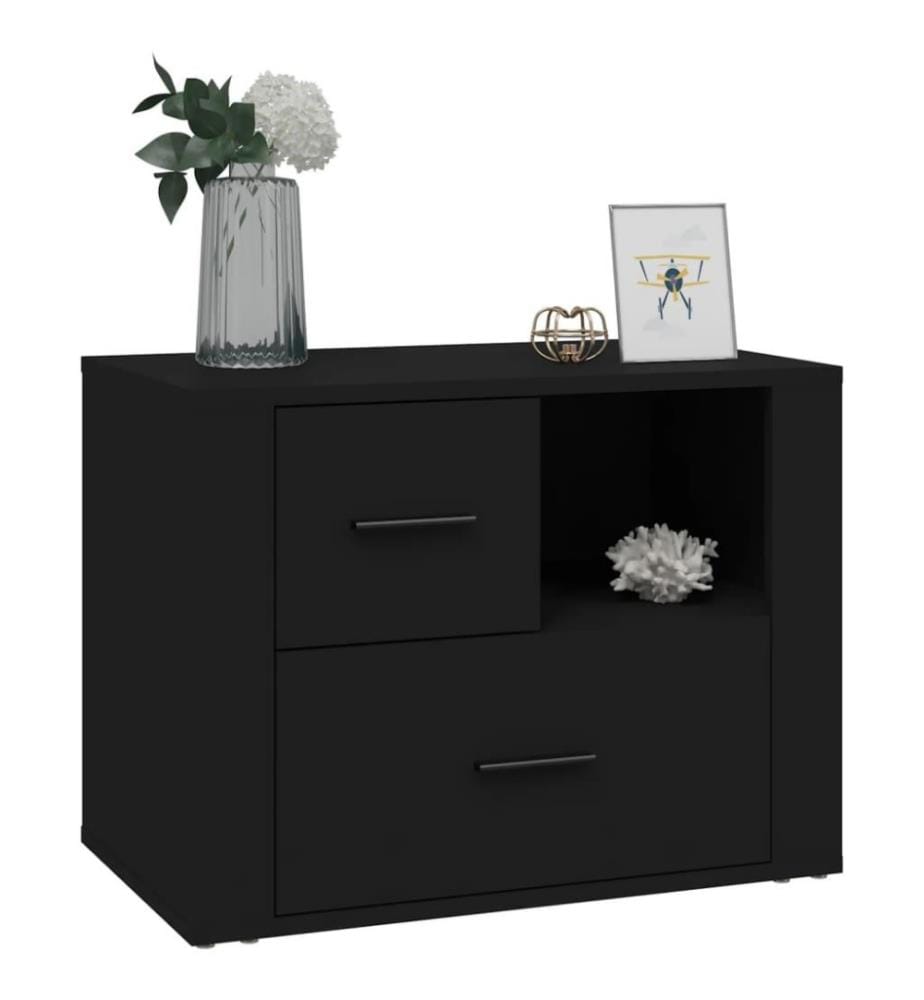 Nachttisch Schwarz 60x36x45 cm Holzwerkstoff