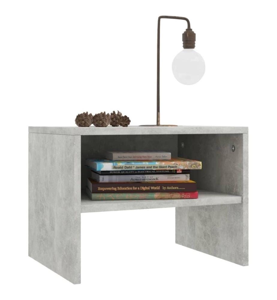 Nachttische 2 Stk. Betongrau 40x30x30 cm Holzwerkstoff