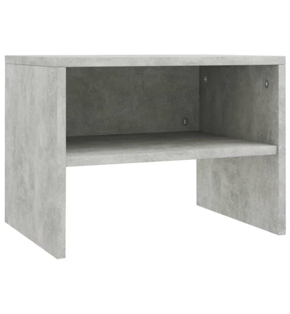 Nachttische 2 Stk. Betongrau 40x30x30 cm Holzwerkstoff