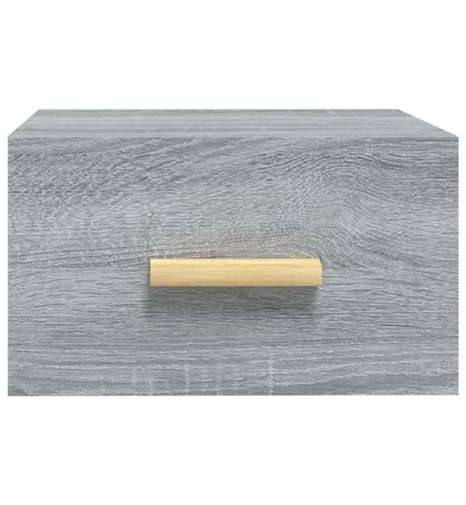 Wand-Nachttisch Grau Sonoma 35x35x20 cm
