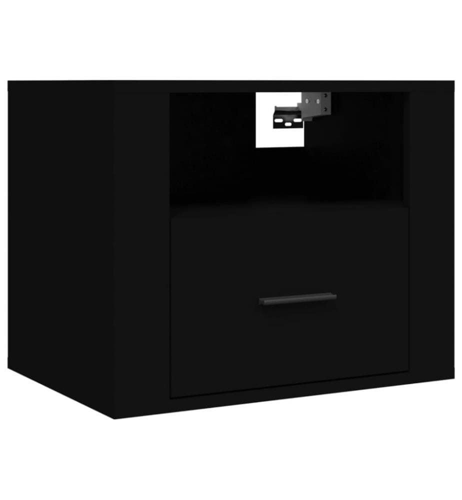 Wand-Nachttische 2 Stk. Schwarz 50x36x40 cm