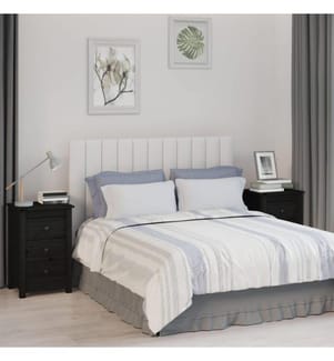 Nachttische 2 Stk. Schwarz 40x35x61,5 cm Massivholz Kiefer