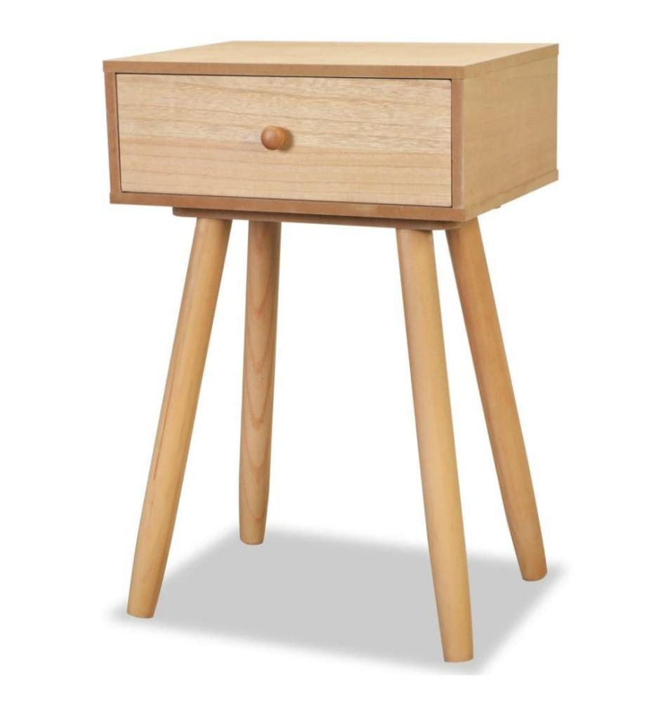 Nachttisch 2 Stk. Kiefernholz Massiv 40 x 30 x 61 cm Braun