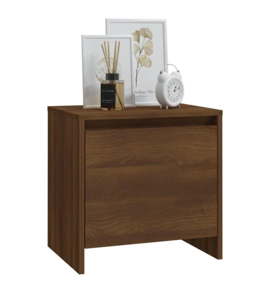 Nachttische 2 Stk. Braun Eichen-Optik 45x34x44,5 cm