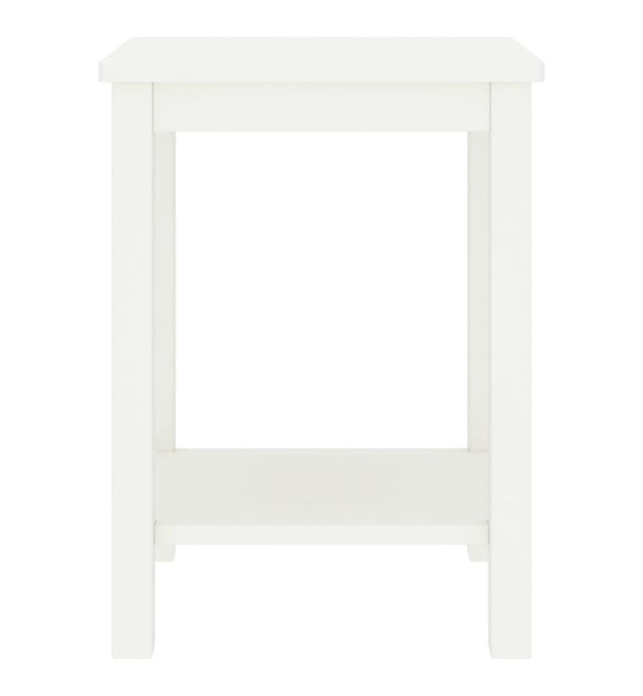Nachttisch Weiss 35x30x47 cm Massivholz Kiefer