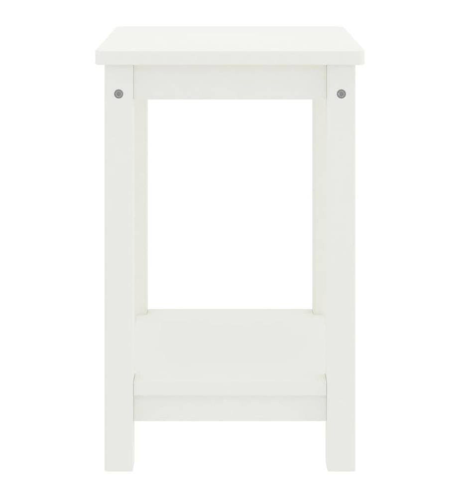 Nachttisch Weiss 35x30x47 cm Massivholz Kiefer