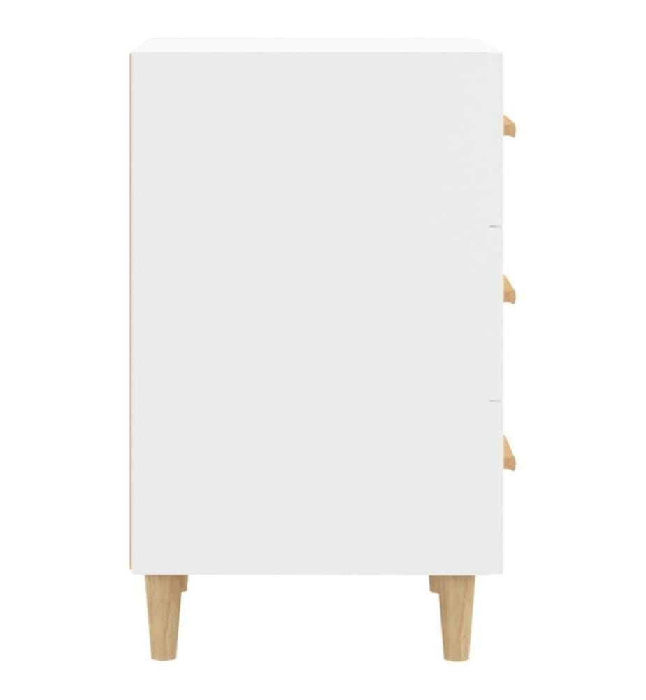 Nachttisch Weiss 40x40x66 cm Holzwerkstoff
