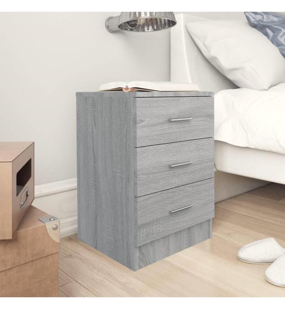 Nachttisch Grau Sonoma 38x35x56 cm Holzwerkstoff