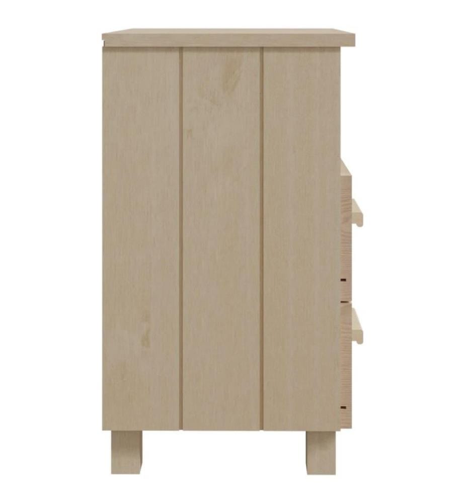 Nachttisch Honigbraun 40x35x62 cm Massivholz Kiefer