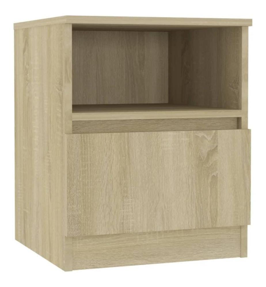 Nachttische 2 Stk. Sonoma-Eiche 40x40x50 cm Holzwerkstoff
