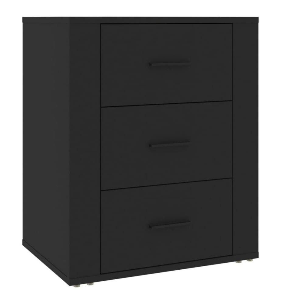Nachttisch Schwarz 50x36x60 cm Holzwerkstoff